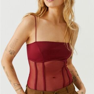 Out From Under Harlow Sheer Mesh
Corset Bodysuit